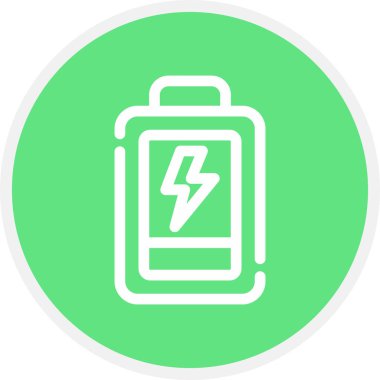 Düşük Batarya Hattı Çemberi Basit Simge, Vektör Resimleri