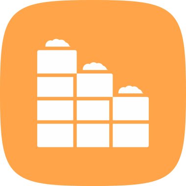 Tuğla Basit Simgesi, Vektör İllüstrasyonu