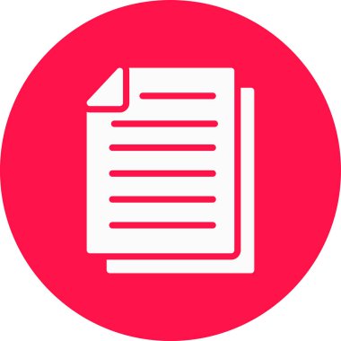 kağıt belge simgesi. Web için kağıt belge vektör simgelerinin basit çizimi