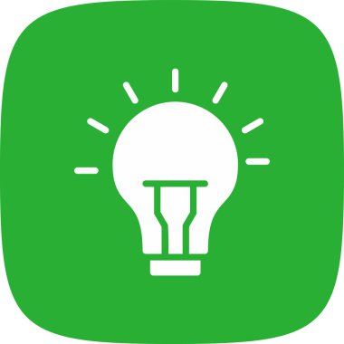 Ampul simgesi soyut bir grupta izole edildi