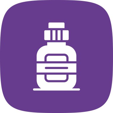 Protein Tozu Basit Simge, Vektör İllüstrasyonu