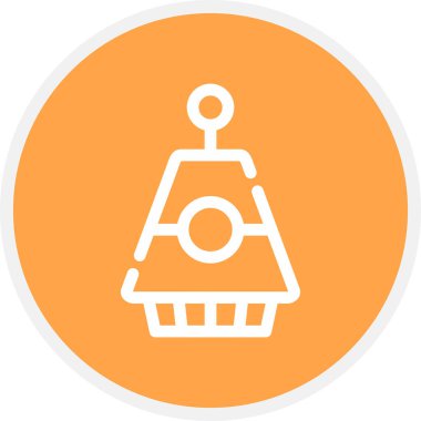 Uzay Kapsülü Çizgisi Çemberi Basit Simge, Vektör Resimleri