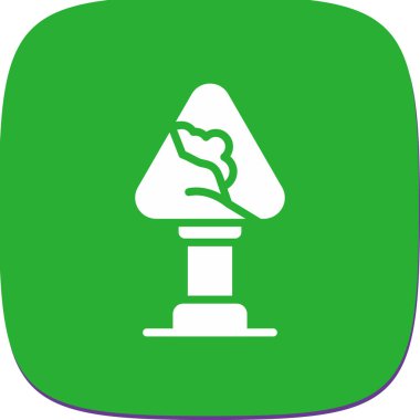 Çığ İşareti Basit Simgesi, Vektör İllüstrasyonu