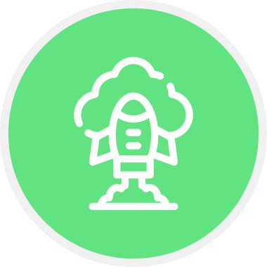 Beyin Fırtınası Çizgisi Çemberi Basit Simge, Vektör Resimleri