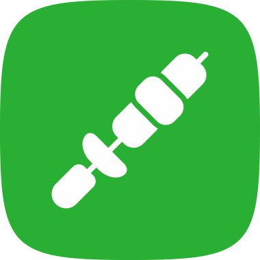 Barbekü basit simgesi, vektör illüstrasyonu