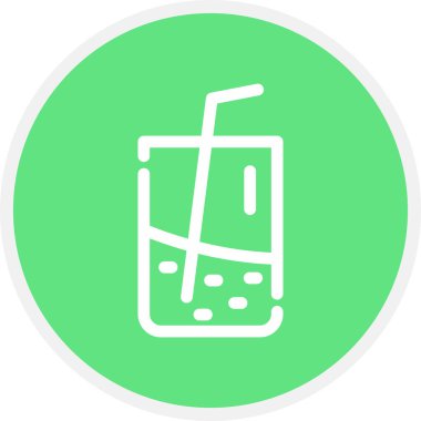 Portakal Suyu Çemberi Basit Simge, Vektör Resimleri