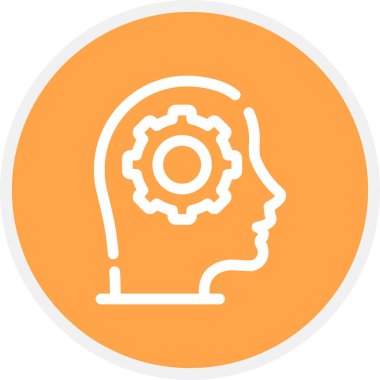 Makine Öğrenme Satırı Çemberi Basit Simge, Vektör Resimleri