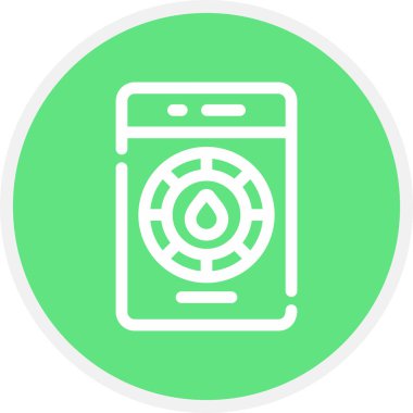 Renkli Tekerlek Çizgisi Çemberi Basit Simge, Vektör Resimleri