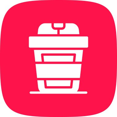 kahve basit simgesi, vektör çizim