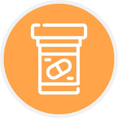 İlaç Hattı Çemberi Basit Simge, Vektör İllüzyonu