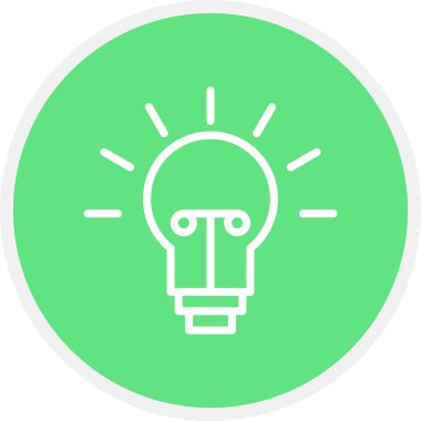 Fikir Satırı Çemberi Basit Simge, Vektör İllüstrasyonu