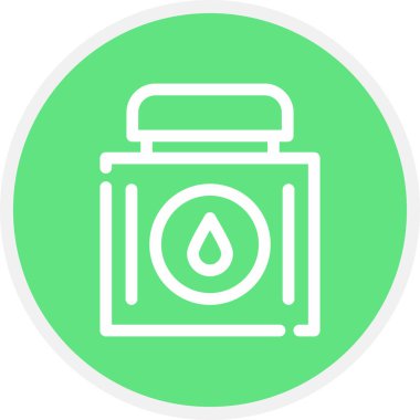 Mürekkep Satırı Çemberi Basit Simge, Vektör İllüstrasyonu