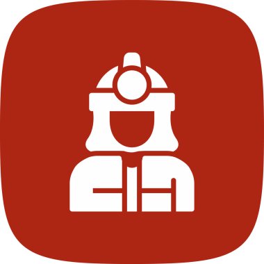 İtfaiyeci Basit Simge, Vektör İllüstrasyonu