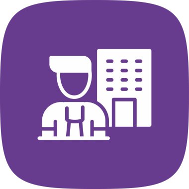 Çalışan Simgesi Basit, Vektör İllüstrasyonu