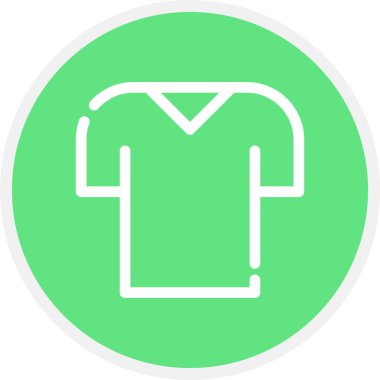 T-Shirt Hattı Çemberi Basit Simge, Vektör İllüstrasyonu