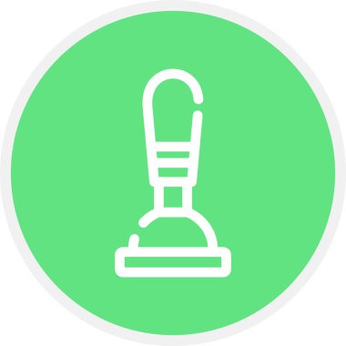 Pompa Çizgisi Çemberi Basit Simge, Vektör Resimleri