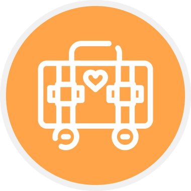 Çanta Satırı Çemberi Basit Simge, Vektör Resimleri