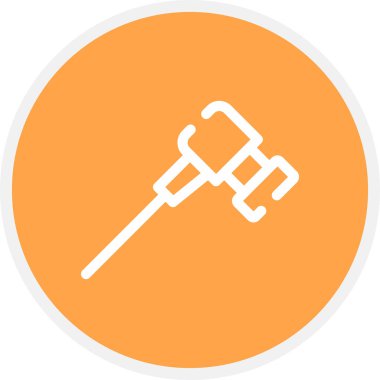 Kulaklık Hattı Çemberi Basit Simge, Vektör İllüstrasyonu