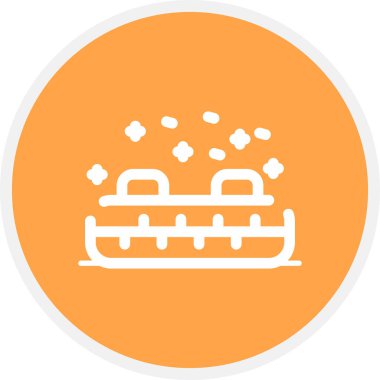 Şişirilebilir Kızak Çizgisi Çemberi Basit Simge, Vektör Resimleri