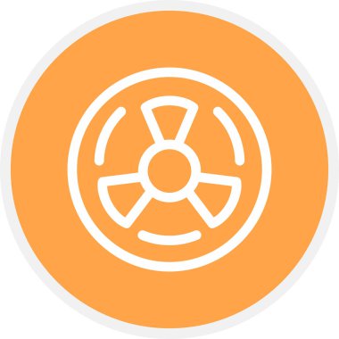 Biyolojik Silah Çizgisi Çemberi Basit Simge, Vektör Resimleri