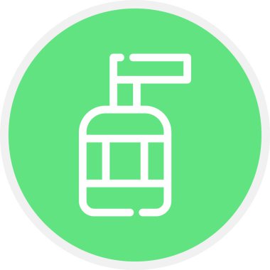 El sabunu Hattı Çemberi Basit Simge, Vektör İllüstrasyonu