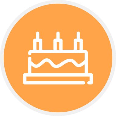 Kek Hattı Çemberi Basit Simge, Vektör İllüstrasyonu