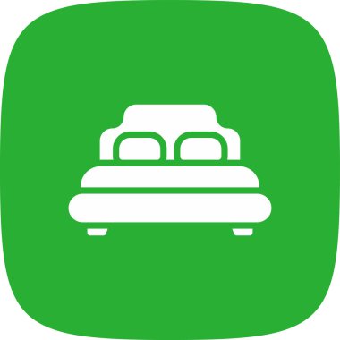 Yatak basit simgesi, vektör çizim