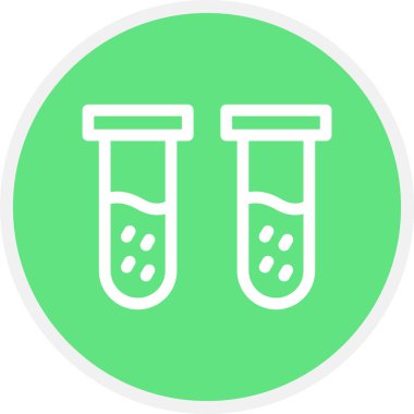 Test Tüpü Hattı Çemberi Basit Simge, Vektör İllüstrasyonu