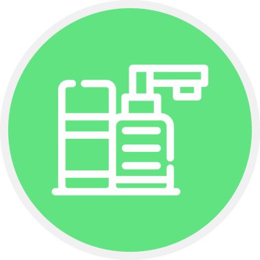 Temel Satır Çemberi Basit Simge, Vektör İllüstrasyonu