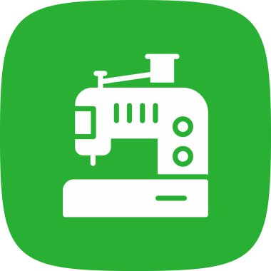 dikiş makinesi basit simgesi, vektör çizim