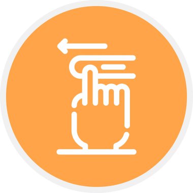 Pinch Satır Çemberi Basit Simge, Vektör İllüstrasyonu