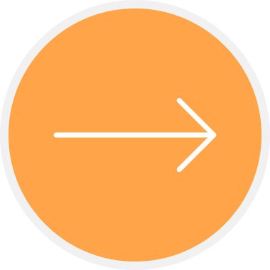 Sağ Ok Satırı Çemberi Basit Simge, Vektör Resimleri