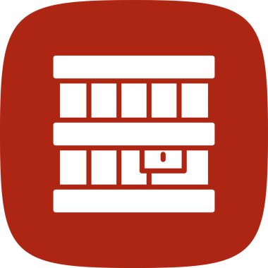 Basit hapishane simgesi, vektör illüstrasyonu