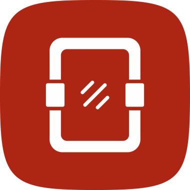 Ayna basit simgesi, vektör çizim