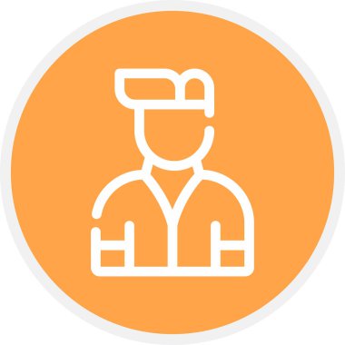 Geçit Koruyucu Satır Çemberi Basit Simge, Vektör Resimleri