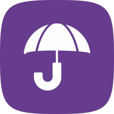 şemsiye basit simgesi, vektör çizim