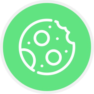 Pita Ekmek Çizgisi Çemberi Basit Simge, Vektör Resimleri