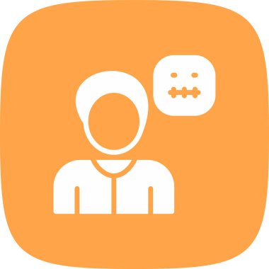 Endişeli Basit Simge, Vektör İllüstrasyonu