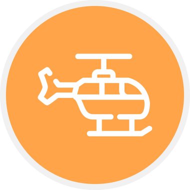 Helikopter Hattı Çemberi Basit Simge, Vektör Resimleri