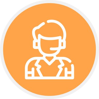 Telefon Satırı Çemberi Basit Simge, Vektör Resimleri