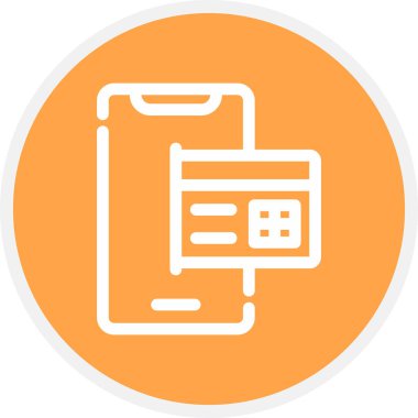 Çevrimiçi Ödeme Satırı Çemberi Basit Simge, Vektör Resimleri