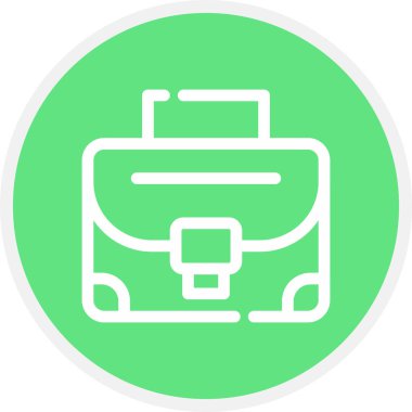 Evrak çantası Satır Çemberi Basit Simge, Vektör Resimleri