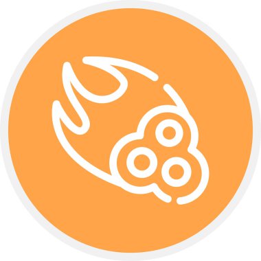 Meteorit Satır Çemberi Basit Simge, Vektör Resimleri