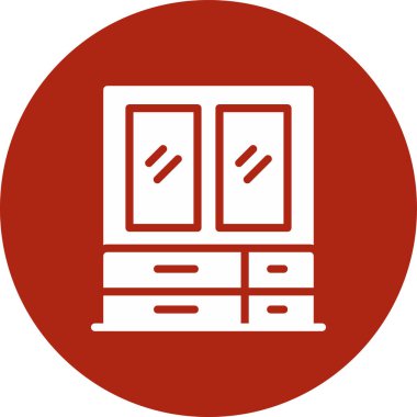 Dolap. Web simgesi basit illüstrasyon