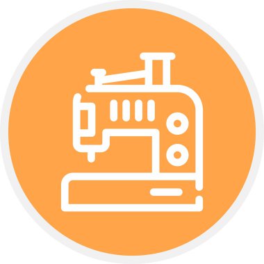 Dikiş Çizgisi Çemberi Basit Simge, Vektör Resimleri