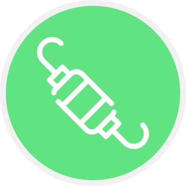 Döndürme Çizgisi Çemberi Basit Simge, Vektör İllüstrasyonu