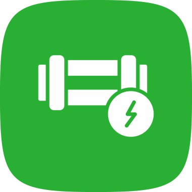 Electric Fence Basit Simge, Vektör İllüstrasyonu