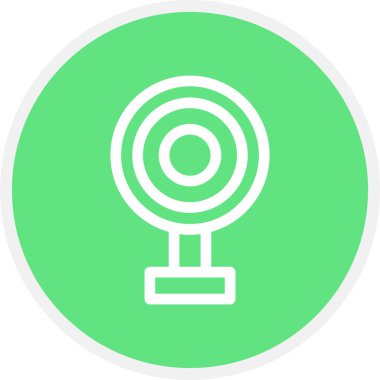 Webcam Satır Çemberi Basit Simge, Vektör İllüstrasyonu