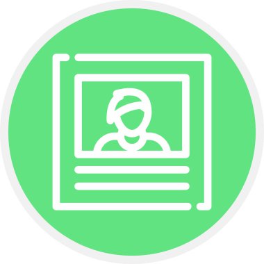 Aranıyor Satır Çemberi Basit Simge, Vektör İllüstrasyonu