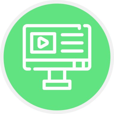 Gençlik Satırı Çemberi Basit Simge, Vektör İllüstrasyonu